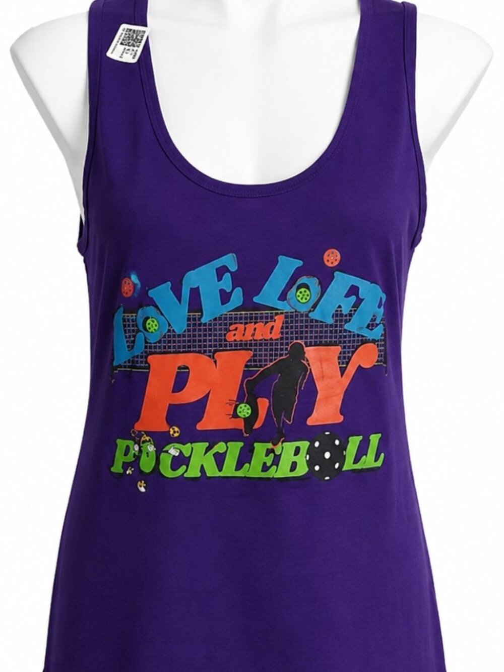 NEW medium purple cotton tank top. Pickle ball Pickleball shirt. Sporty Athletic